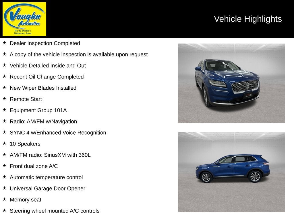 2021 Lincoln Nautilus Standard