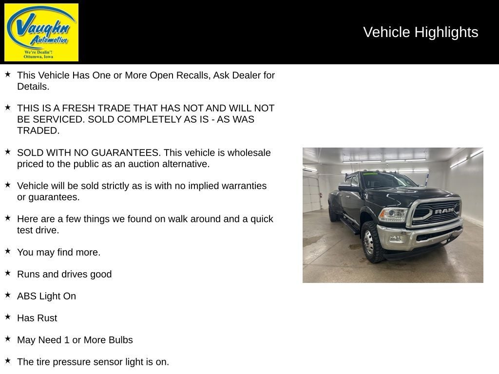 2017 RAM 3500 Laramie Longhorn