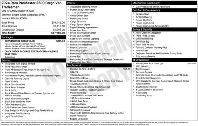 2024 RAM ProMaster 3500 High Roof