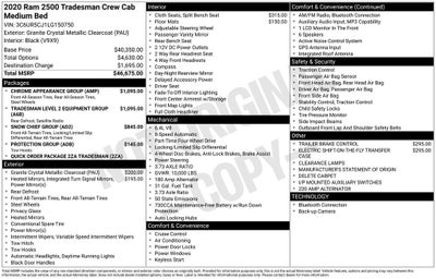 2020 RAM 2500 Tradesman