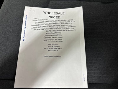 2020 RAM 2500 Tradesman