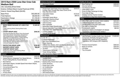 2015 RAM 2500 Lone Star