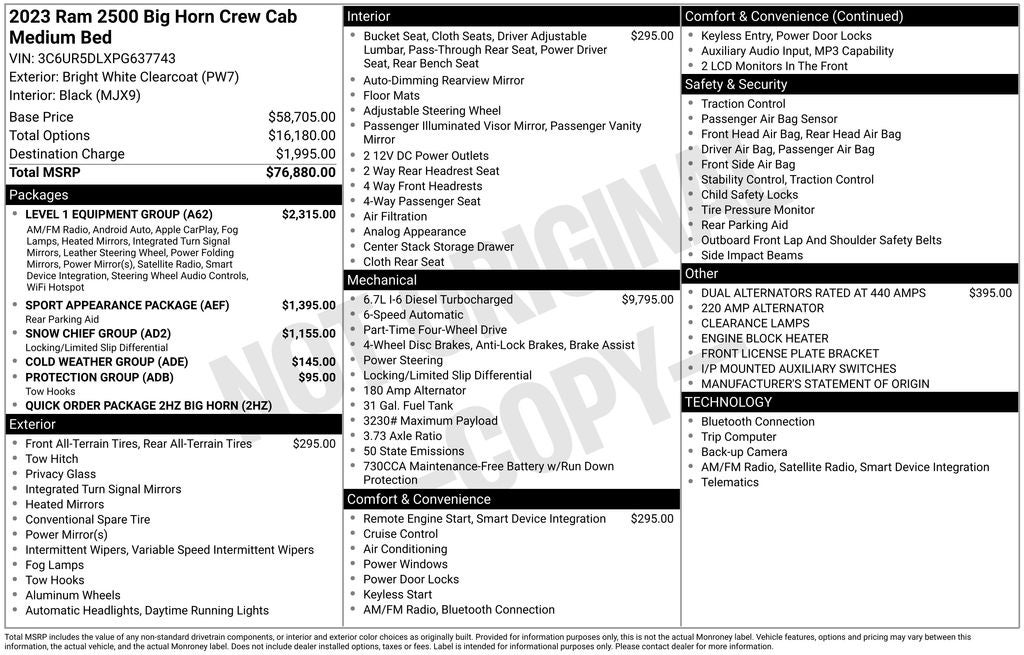 2023 RAM 2500 Big Horn