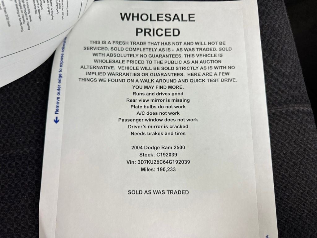 2004 Dodge Ram 2500 SLT