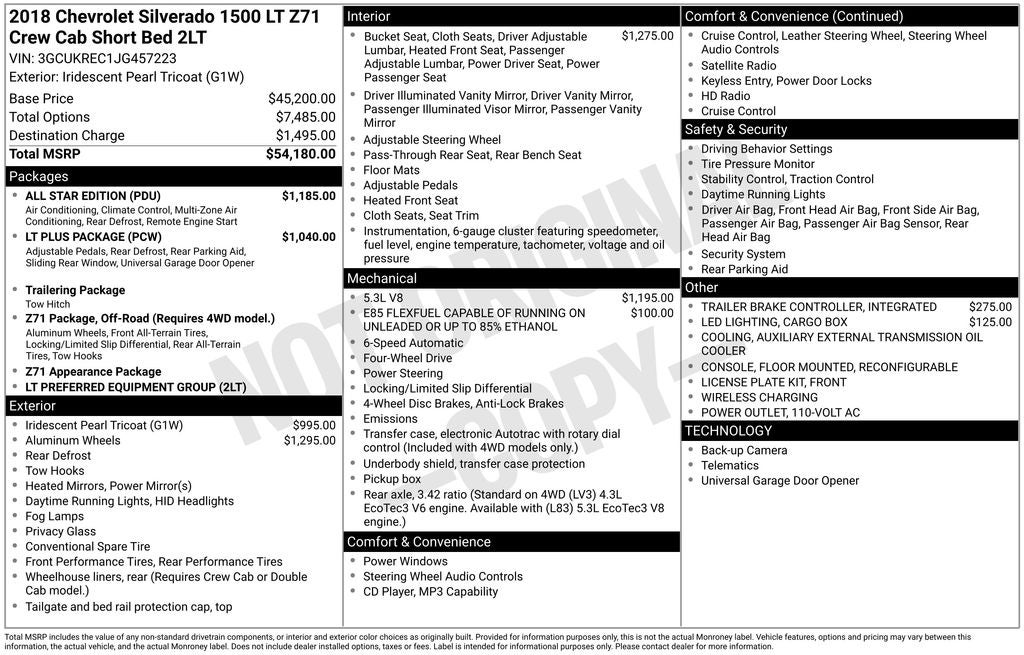 2018 Chevrolet Silverado 1500 LT LT2