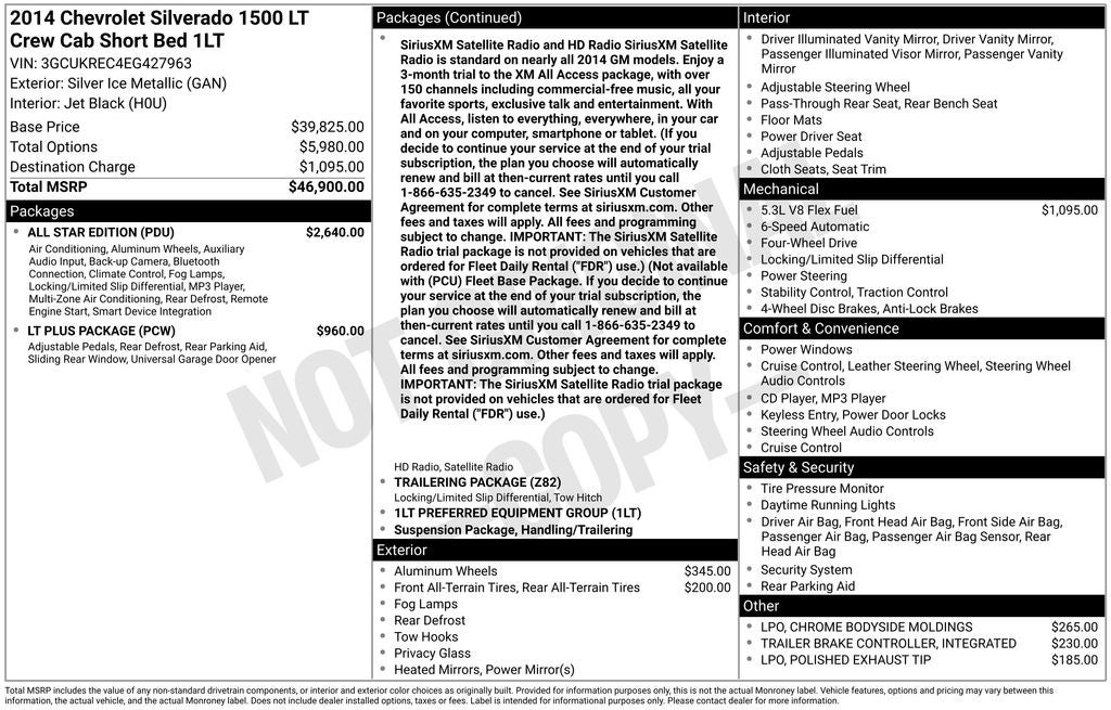 2014 Chevrolet Silverado 1500 LT LT1