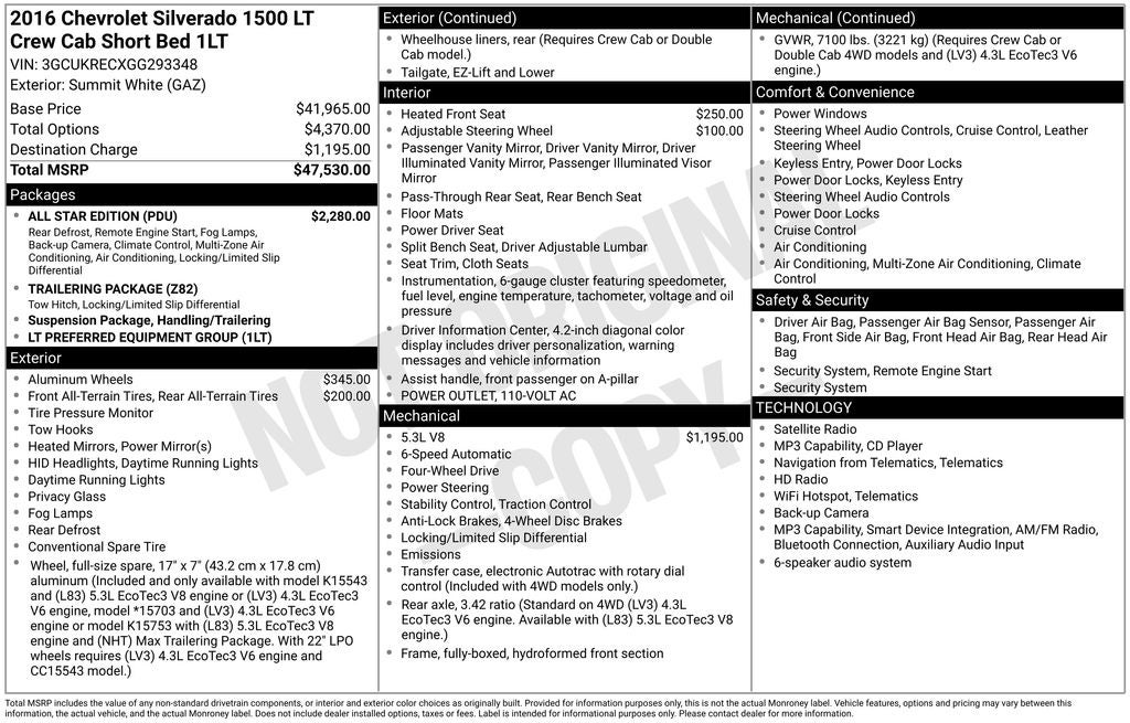 2016 Chevrolet Silverado 1500 LT LT1