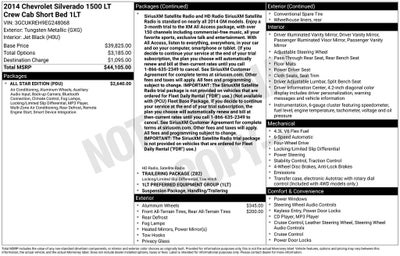 2014 Chevrolet Silverado 1500 LT LT1