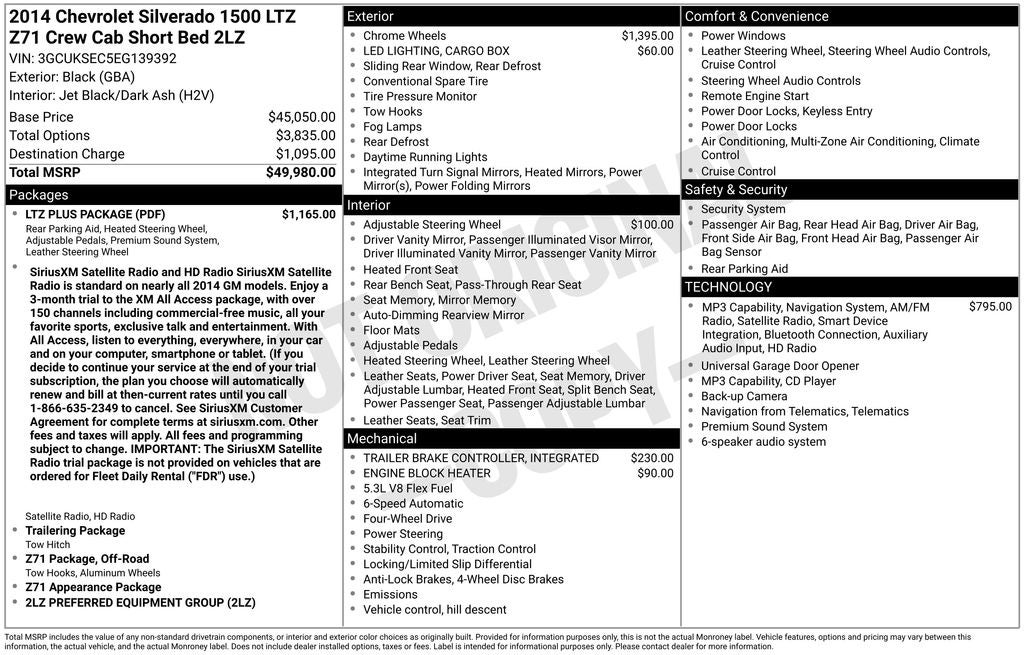 2014 Chevrolet Silverado 1500 LTZ 2LZ