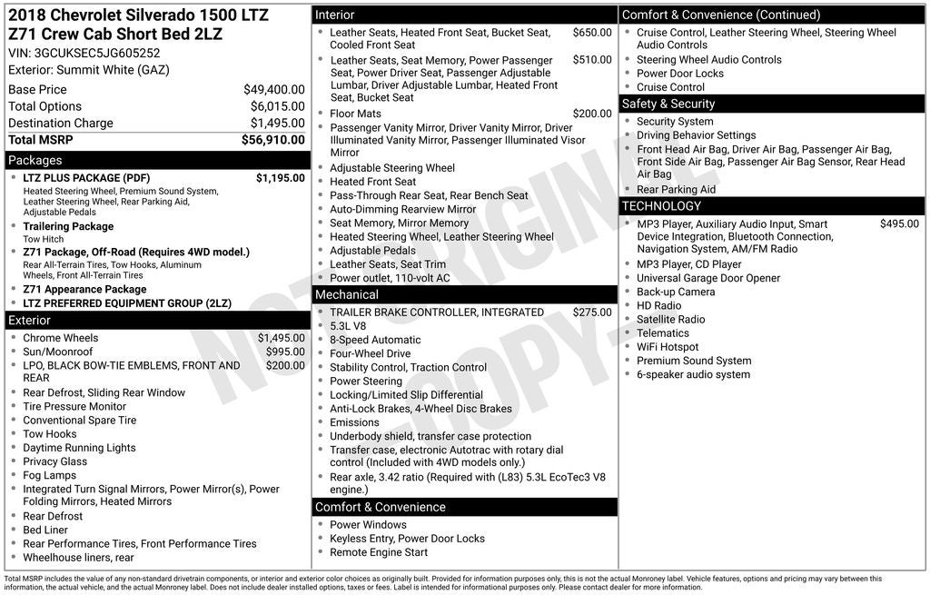 2018 Chevrolet Silverado 1500 LTZ 2LZ