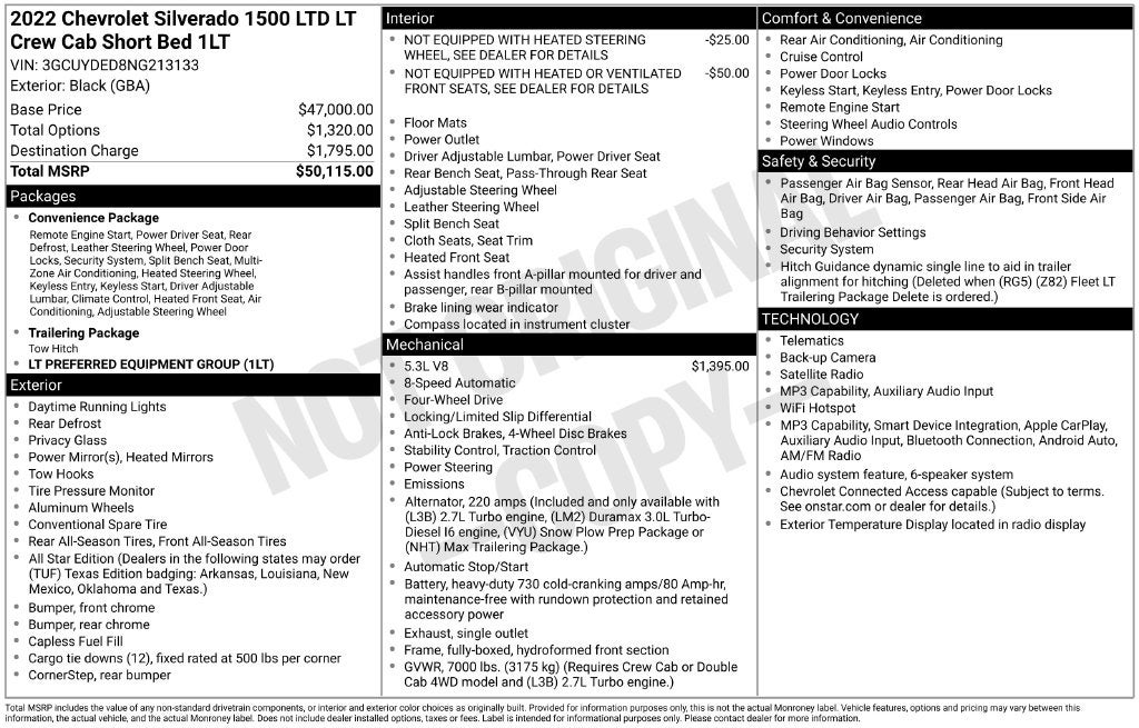 2022 Chevrolet Silverado 1500 LTD LT