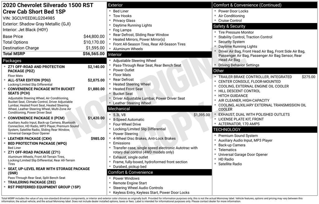 2020 Chevrolet Silverado 1500 RST