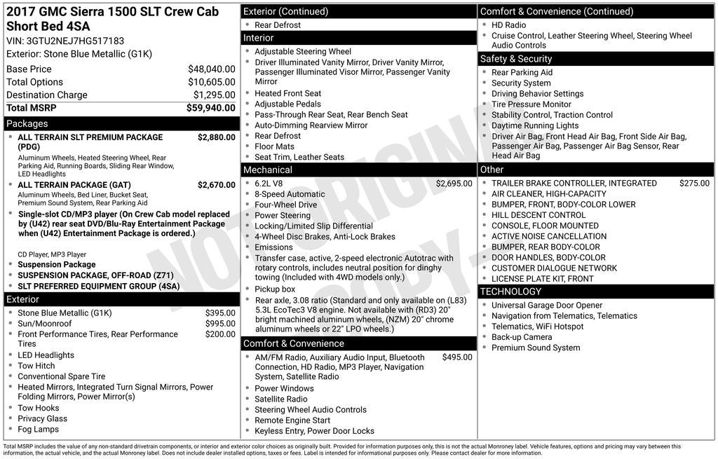 2017 GMC Sierra 1500 SLT