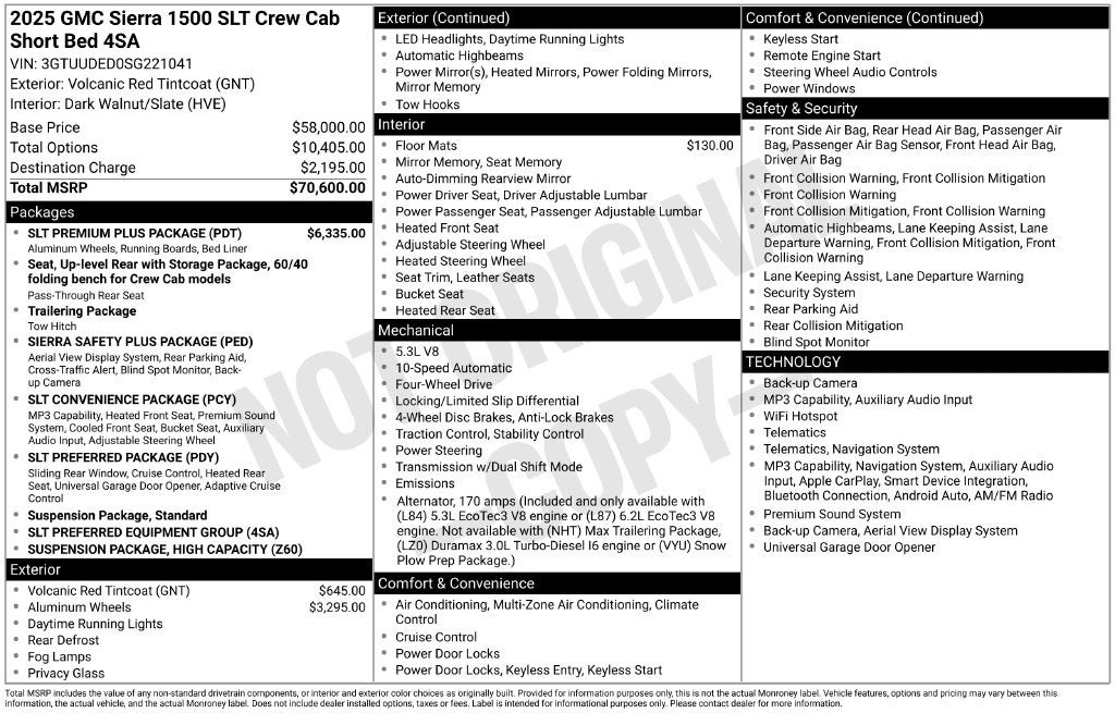 2025 GMC Sierra 1500 SLT