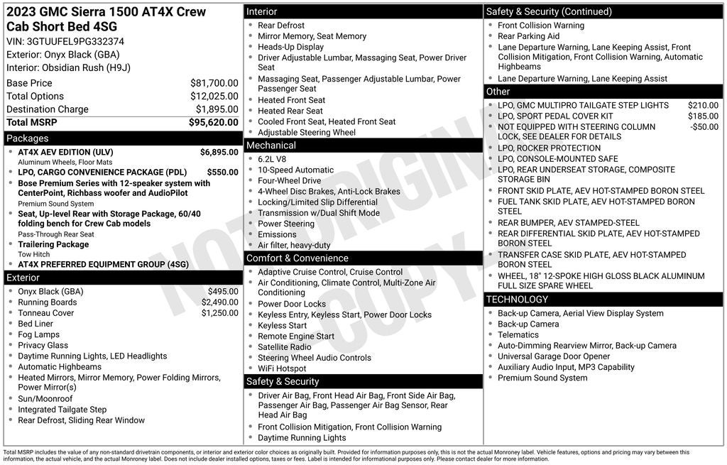 2023 GMC Sierra 1500 AT4X