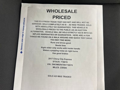 2017 Chevrolet City Express 1LT