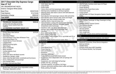 2017 Chevrolet City Express 1LT