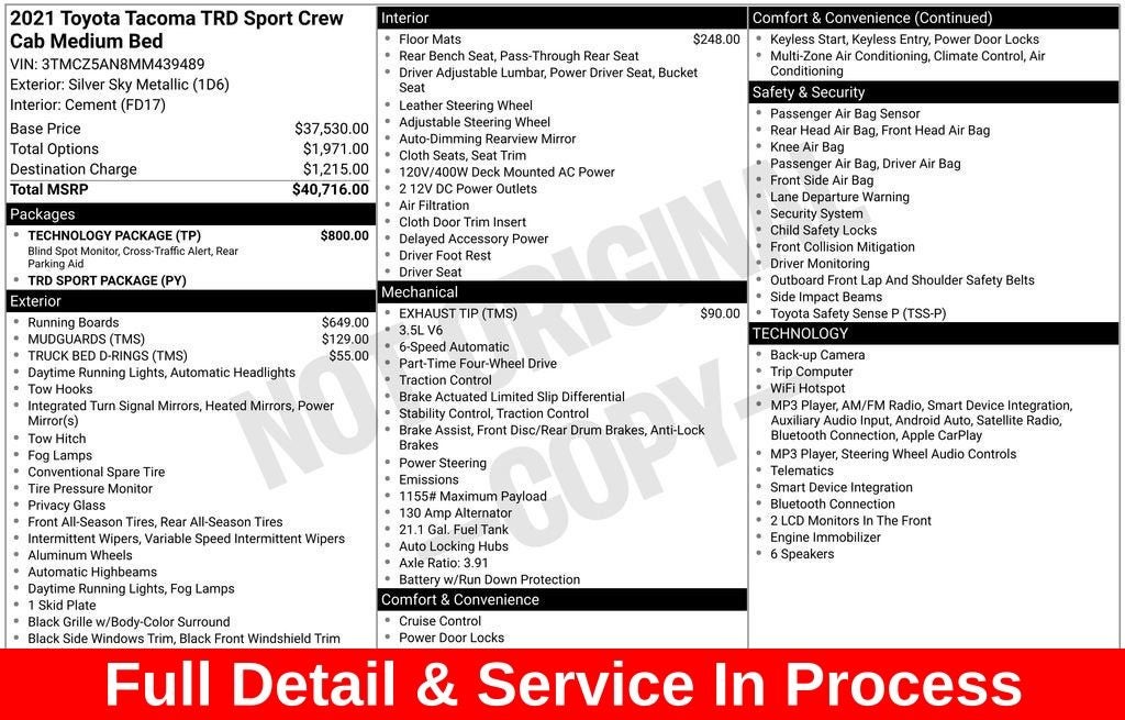 2021 Toyota Tacoma TRD Sport V6