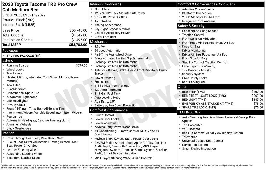 2023 Toyota Tacoma TRD Pro V6