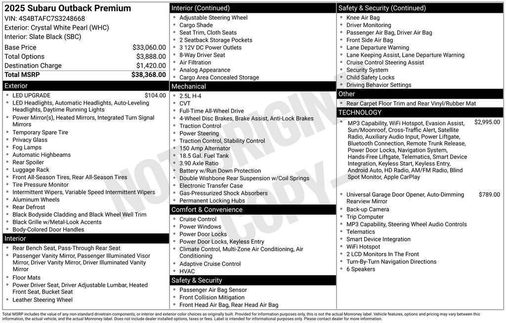2025 Subaru Outback Premium