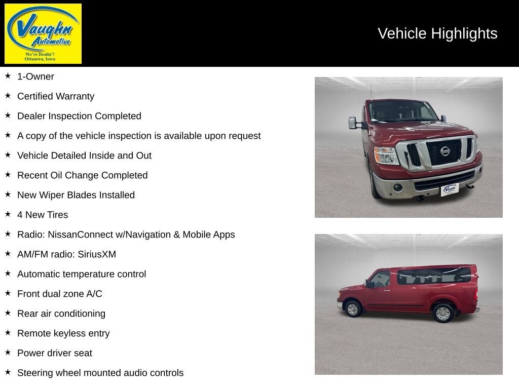 2020 Nissan NV Passenger SL