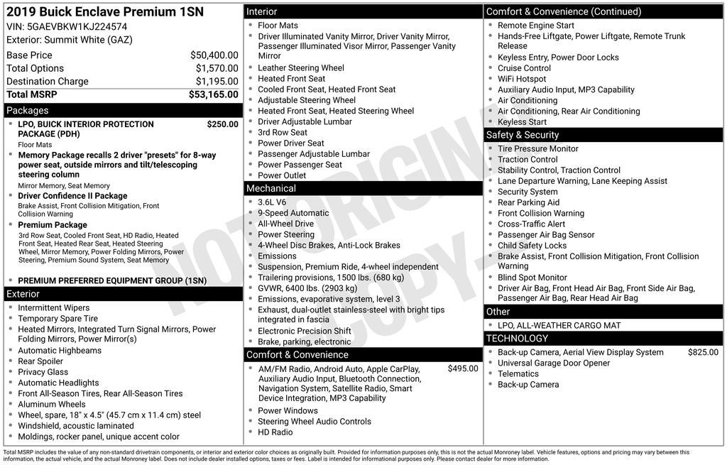 2019 Buick Enclave Premium Group