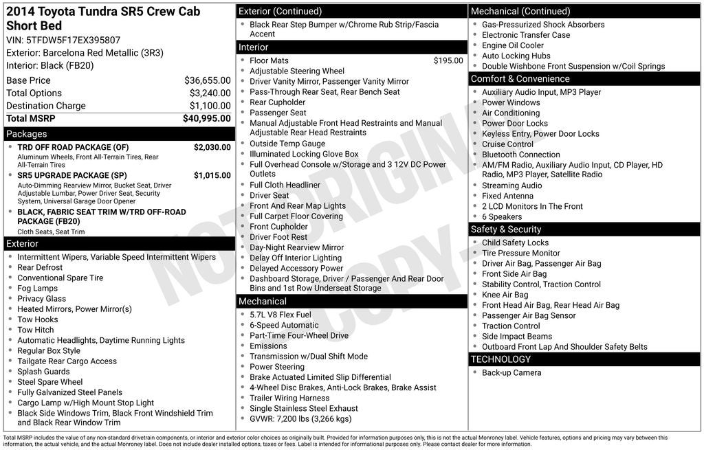 2014 Toyota Tundra SR5 CrewMax
