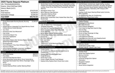 2025 Toyota Sequoia Platinum