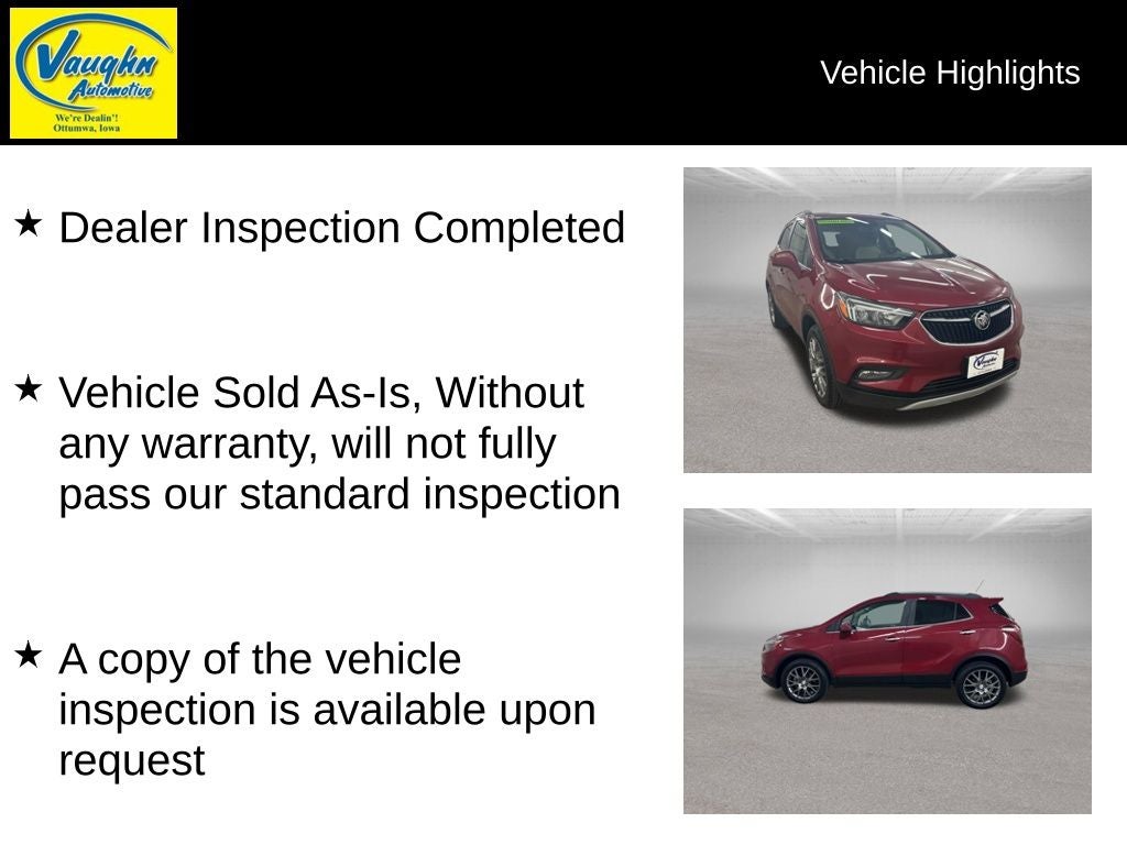 Used 2020 Buick Encore Sport Touring with VIN KL4CJ2SBXLB043171 for sale in Ottumwa, IA