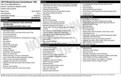 2015 Buick Encore Convenience
