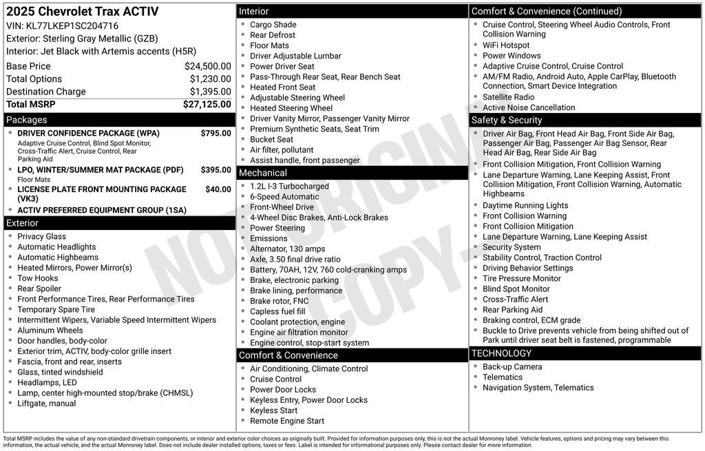 2025 Chevrolet Trax ACTIV
