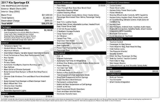 Used 2017 Kia Sportage EX with VIN KNDPNCAC2H7262308 for sale in Ottumwa, IA