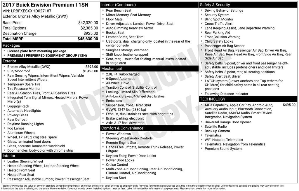 2017 Buick Envision Premium I