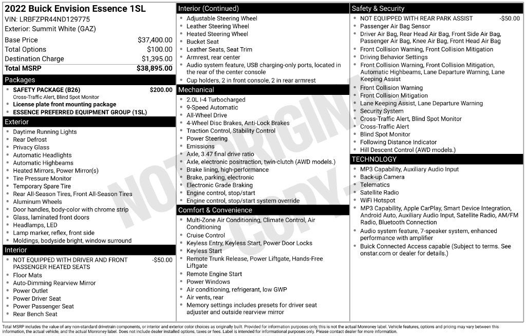 2022 Buick Envision Essence
